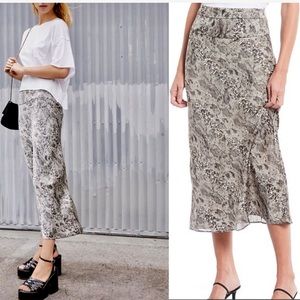 NWOT Free People Normani Bias Midi Skirt